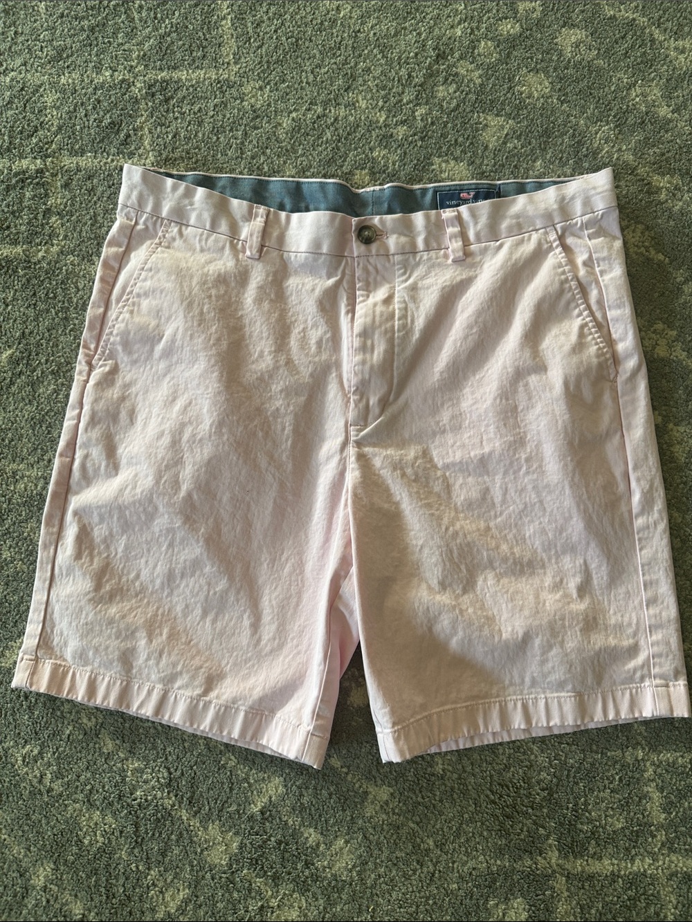 Vineyard Vines Pale Pink Flat-Front Chino Shorts